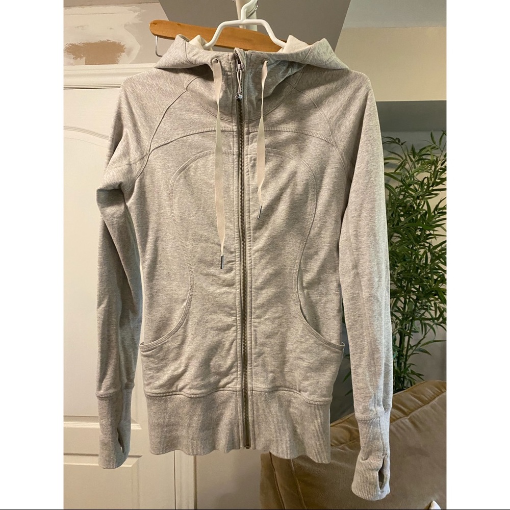 Grey size 4 lululemon zip hoodie